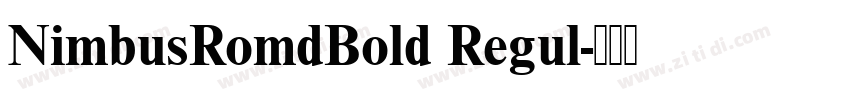 NimbusRomdBold Regul字体转换